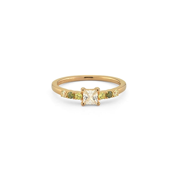 Alt Tag: 24KAE JEWELS JEWELRY Mod. 12446Y/56 elegant gold ring with sparkling gemstones