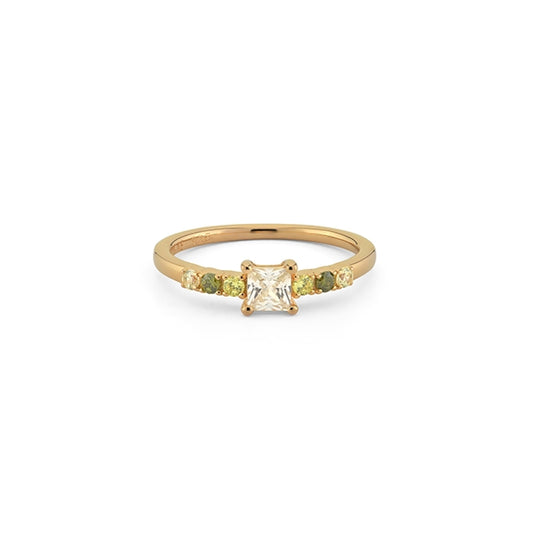 Alt Tag: 24KAE JEWELS JEWELRY Mod. 12446Y/56 elegant gold ring with sparkling gemstones