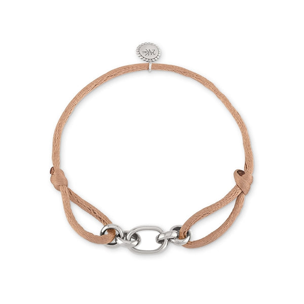 24KAE JEWELS JEWELRY Mod. 22421S featuring a stylish bracelet with silver accents and light brown cord