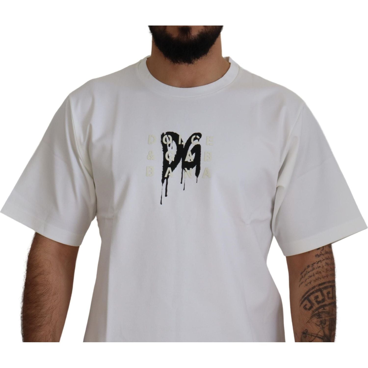 永恒白色徽标圆领 T 恤