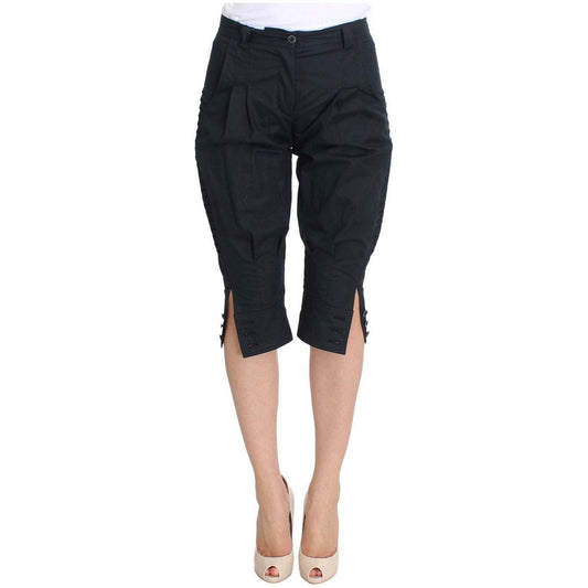 Ermanno Scervino Chic Blue Cotton Casual Pants Jeans & Pants Ermanno Scervino Dark Slate Gray