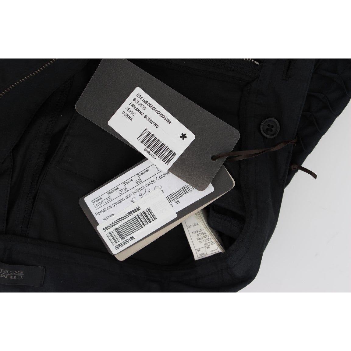 Ermanno Scervino Blue Cotton 3/4 Length Pants