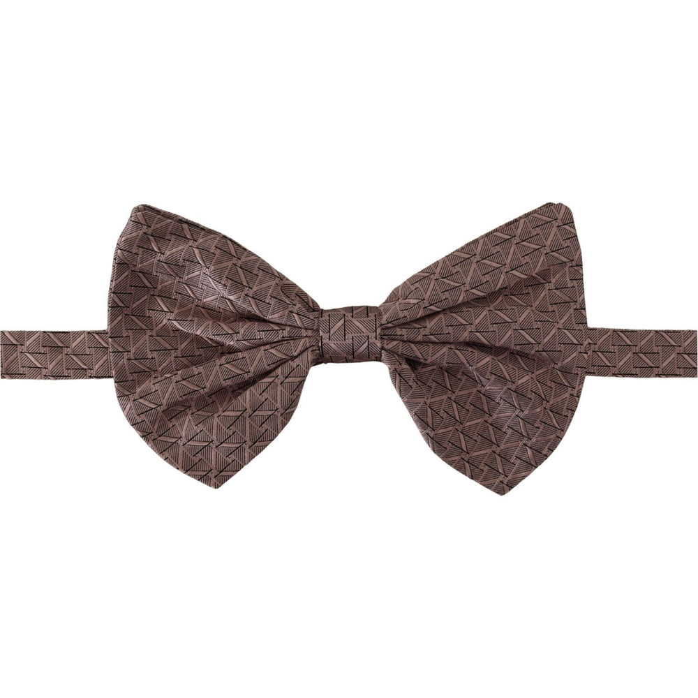 Dolce & Gabbana Gray Fantasy Print Adjustable Neck Papillon Bow Tie FT3732