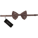 Dolce & Gabbana Gray Fantasy Print Adjustable Neck Papillon Bow Tie FT3732