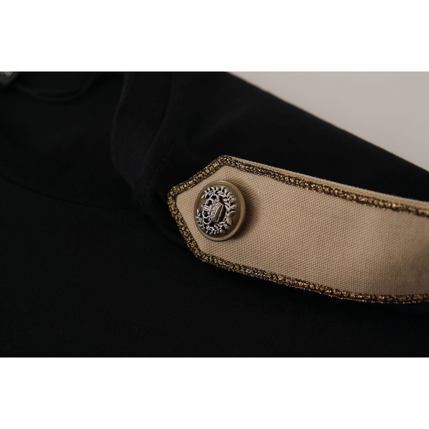 Dolce & Gabbana Black Logo Motive Crewneck Cotton T-shirt TSH7846- 40