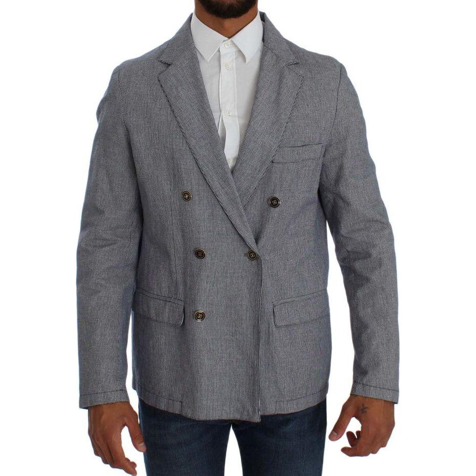 Master Coat Blue Double Breasted Regular Fit Blazer SIG31073-1