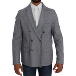Master Coat Blue Double Breasted Regular Fit Blazer SIG31073-1