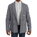Master Coat Blue Double Breasted Regular Fit Blazer SIG31073-1