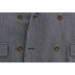 Master Coat Blue Double Breasted Regular Fit Blazer SIG31073-1
