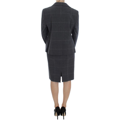 BENCIVENGA Gray Stretch Sheath Dress Suit Set Suit