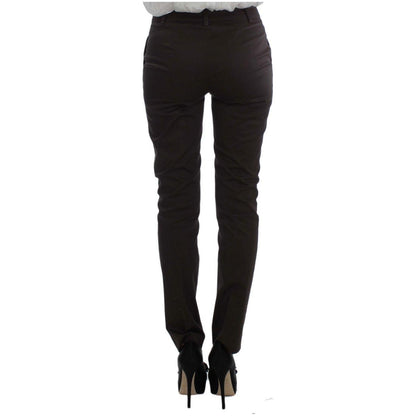 Exte Brown Stretch Two Button Suit Suit