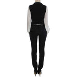 Exte Black One Button Three Piece Suit