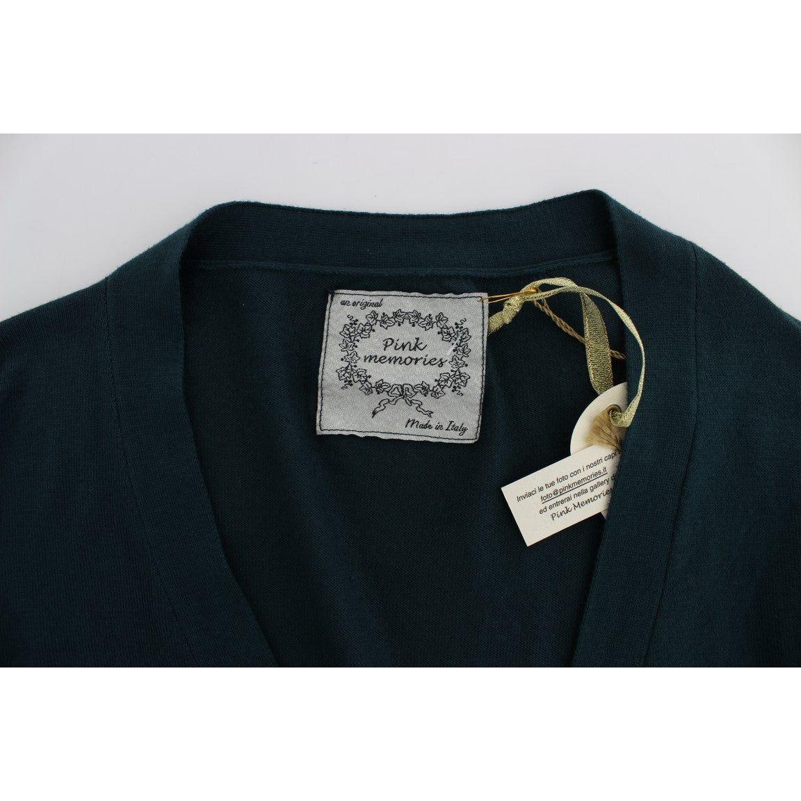 优雅绿色棉质开衫