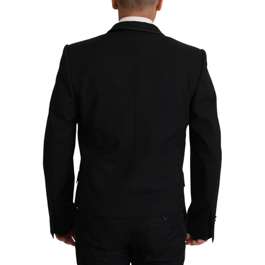 Dolce & Gabbana Elegant Double Breasted Wool Blazer Dolce & Gabbana Black