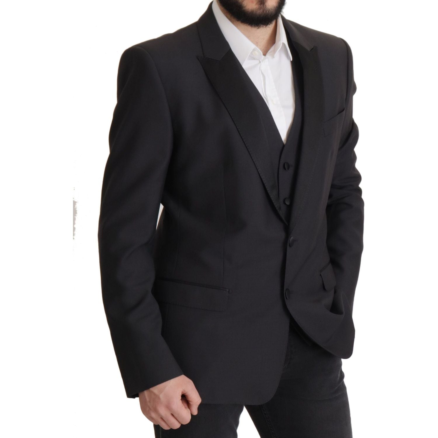 سترة مارتيني أنيقة باللون الأزرق الداكن من دولتشي آند غابانا مكونة من قطعتين