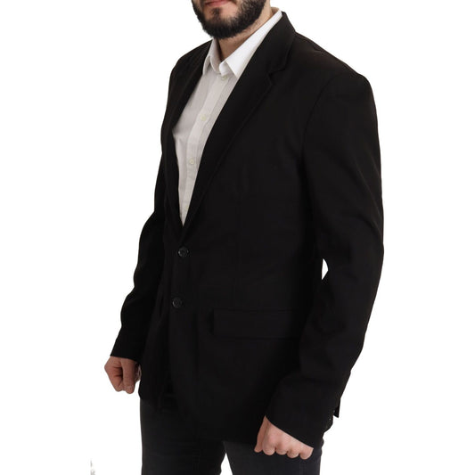 Dolce & Gabbana Elegant Virgin Wool Single Breasted Jacket Dolce & Gabbana Black