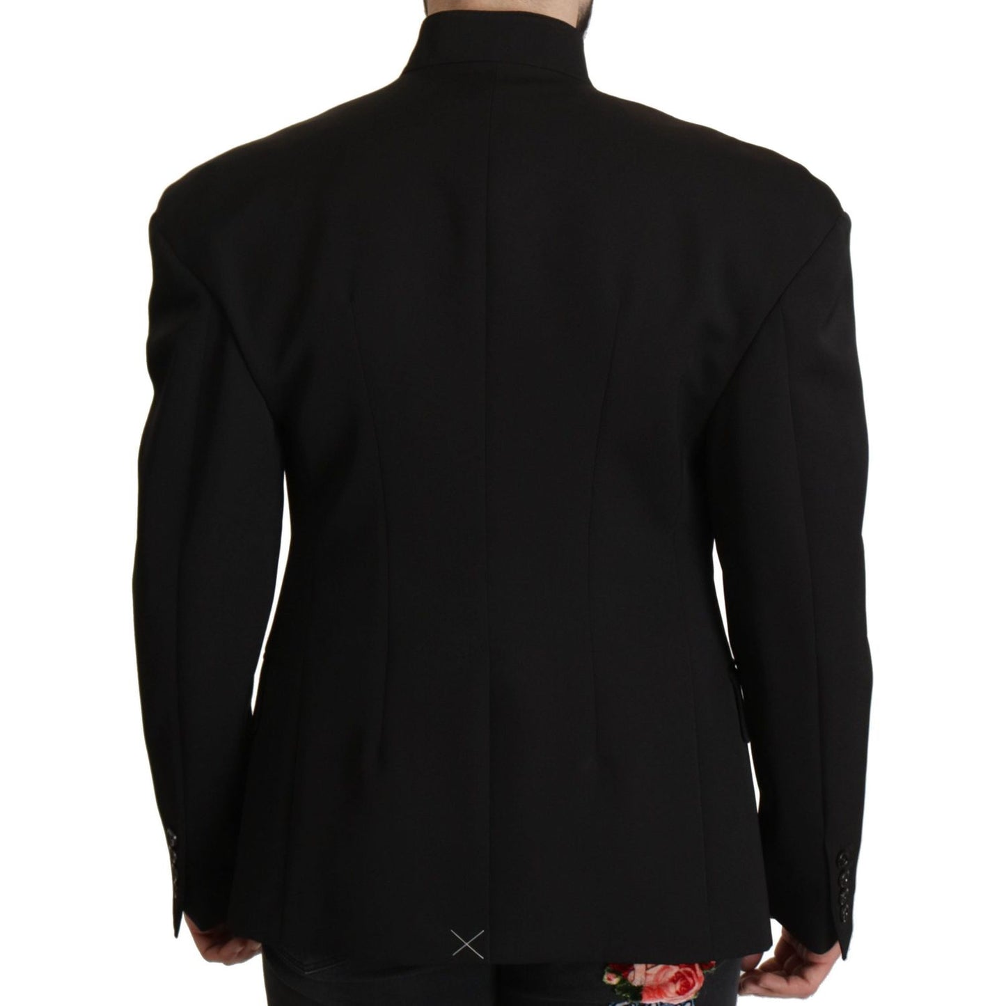 Dolce & Gabbana Black Wool Single Breasted Jacket Blazer