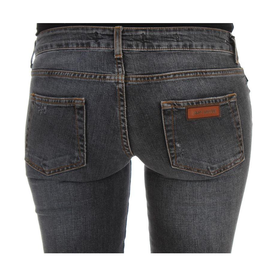 修身版型绿钻蓝洗水牛仔裤