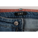 Costume National Blue Cotton Slim Fit Cropped Jeans SIG30118-1