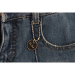 Costume National Blue Cotton Slim Fit Cropped Jeans SIG30118-1