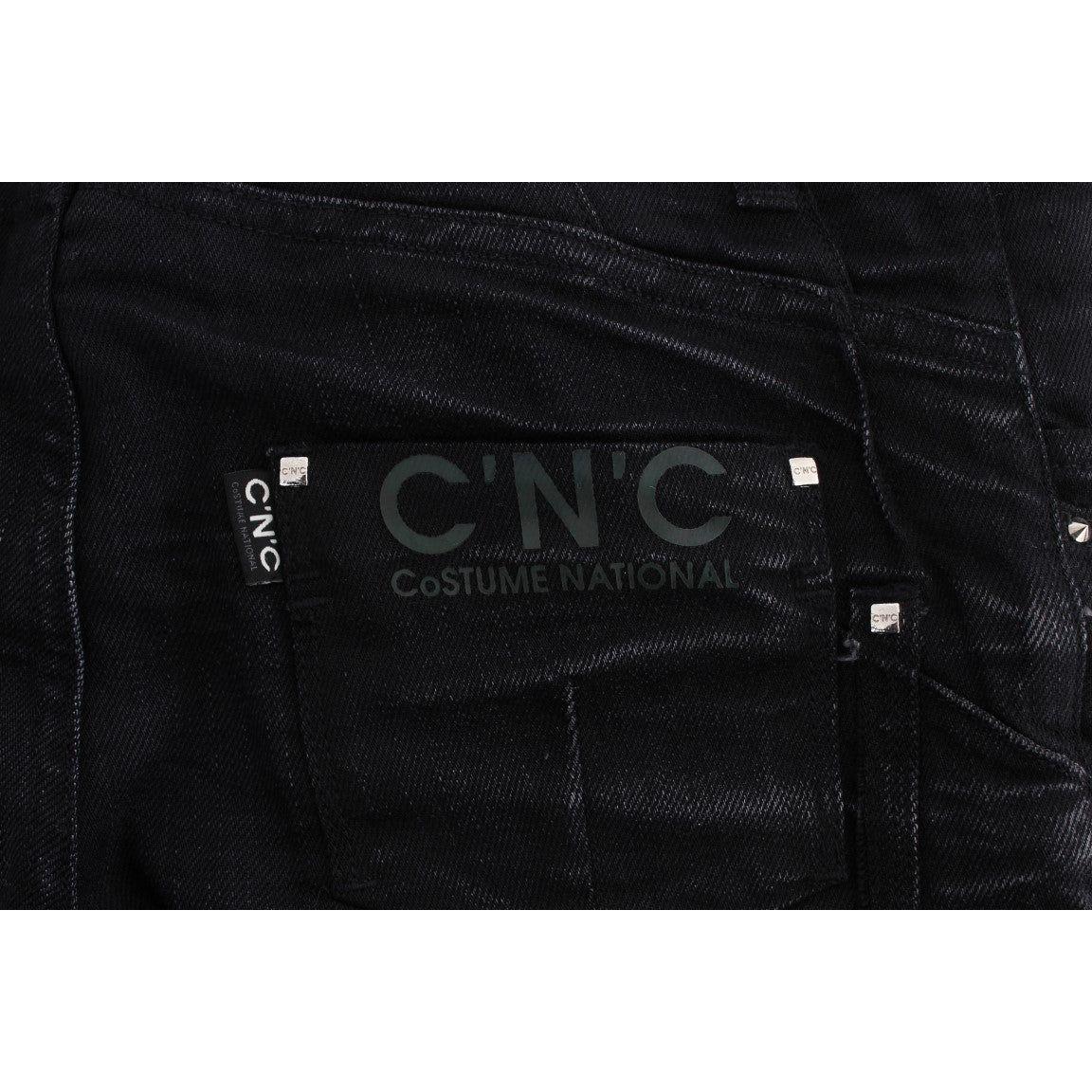 Costume National Black Cotton Slouchy Slims Fit Jeans SIG32582-1