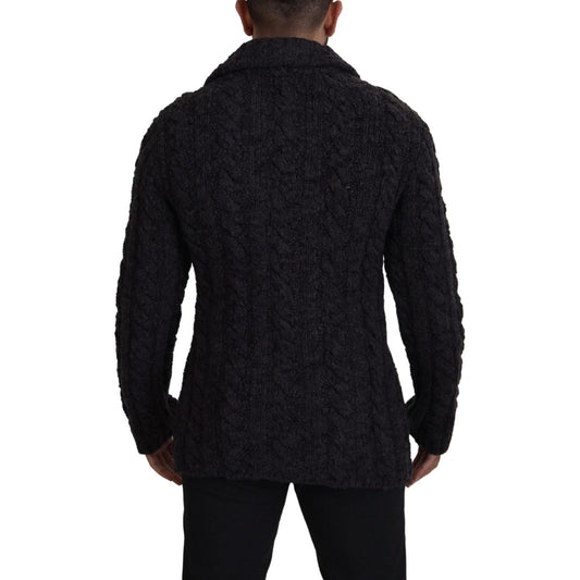 Dolce & Gabbana Elegant Double-Breasted Wool-Cashmere Coat Dolce & Gabbana Black