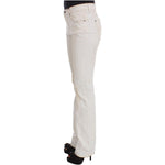 Costume National White Cotton Slim Fit Bootcut Jeans SIG32590-1