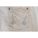 Costume National White Cotton Slim Fit Bootcut Jeans SIG32590-1