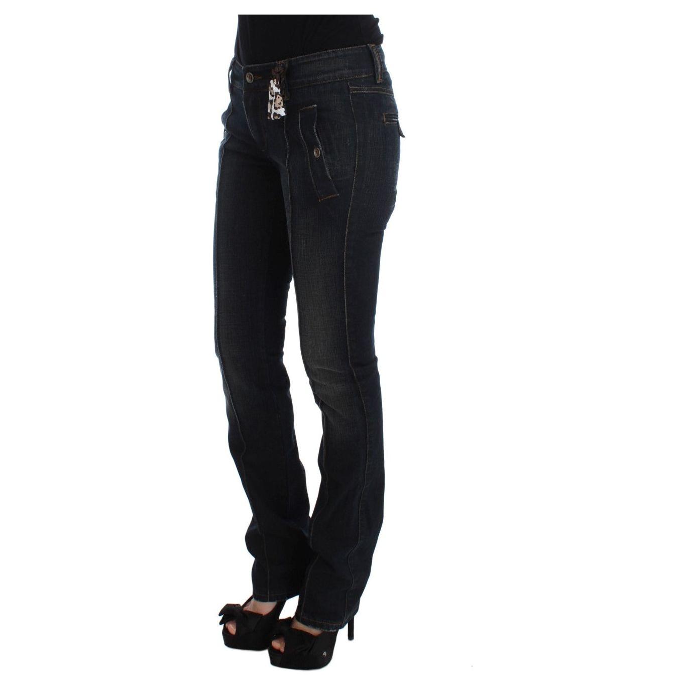 时尚修身意大利棉牛仔裤