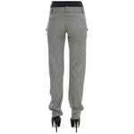 Ermanno Scervino Chic Checkered Black & White Regular Fit Pants Jeans & Pants Ermanno Scervino Dim Gray