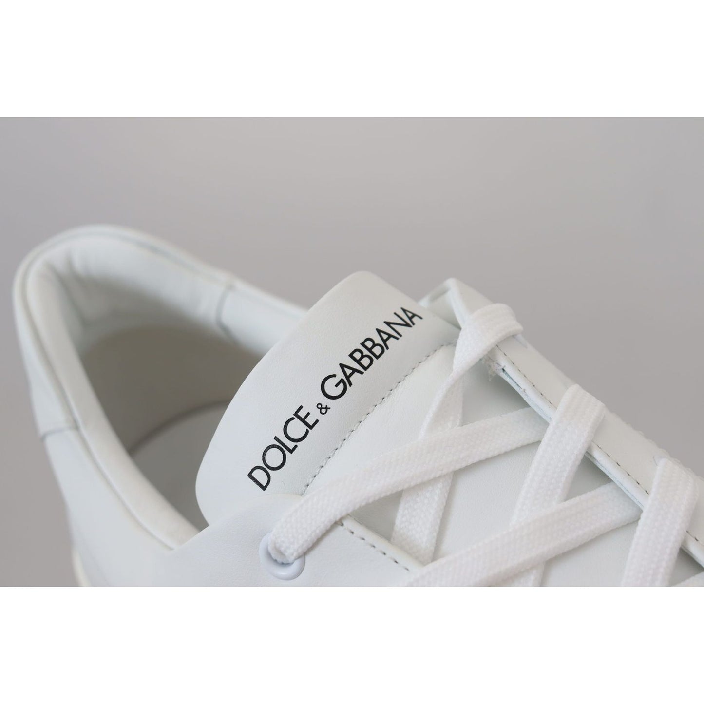 Dolce & Gabbana White Leather DG Logo Casual Sneakers Shoes MV4846- 39.5