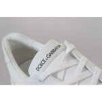 Dolce & Gabbana White Leather DG Logo Casual Sneakers Shoes MV4846- 39.5