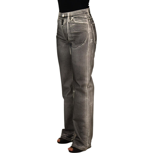 Dolce & Gabbana Grey Washed High Waist Denim Pants Cotton Jeans PAN73097 - 40