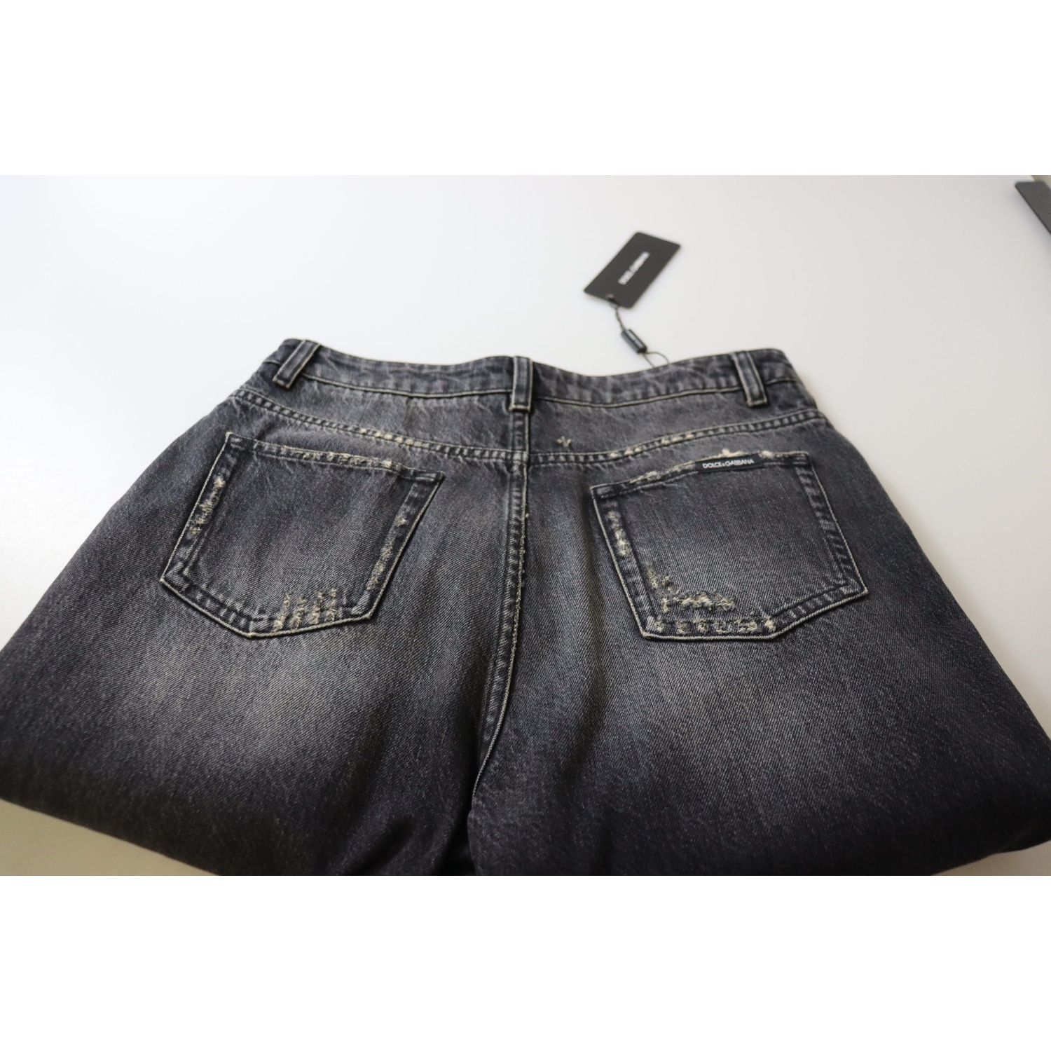 优雅高腰紧身牛仔裤