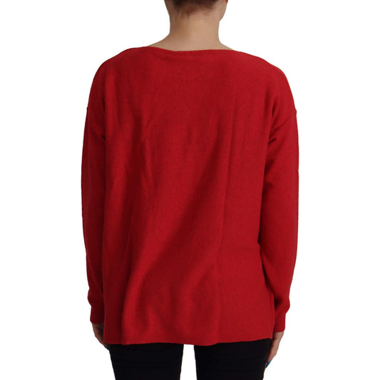 Dolce & Gabbana Red Wool Knit Round Neck Pullover Sweater TSH8061- 38