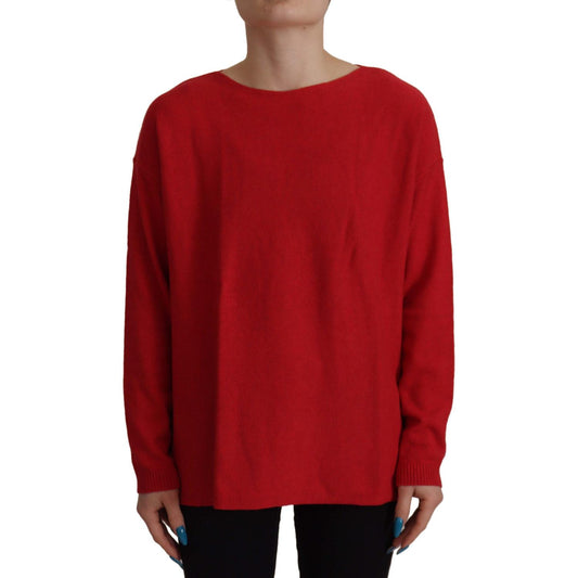 Dolce & Gabbana Red Wool Knit Round Neck Pullover Sweater TSH8061- 38