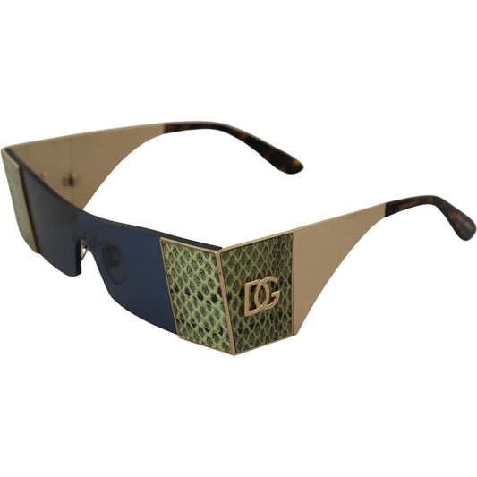 Dolce & Gabbana Elegant Metallic Hue Eyewear Dolce & Gabbana Dark Olive Green