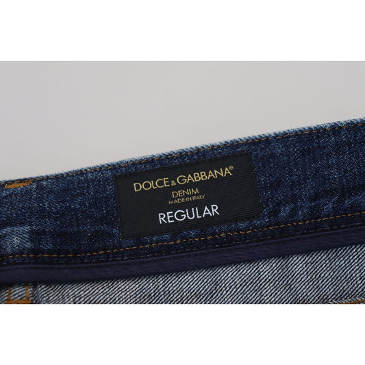 Dolce & Gabbana Elegant Blue Wash Regular Fit Jeans Dolce & Gabbana Dark Slate Gray