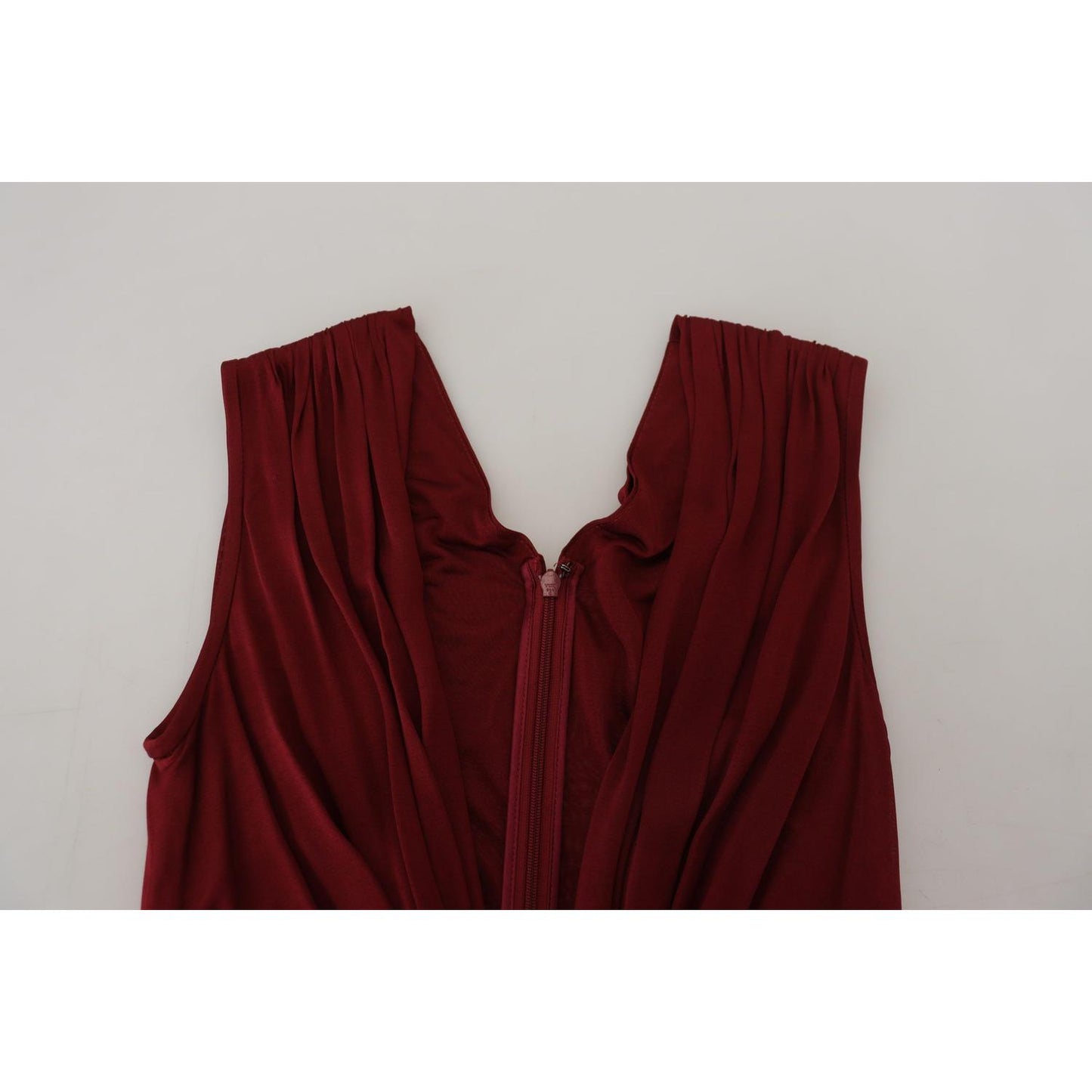 Dolce & Gabbana Bordeaux Silk Stretch Top Vest Blouse