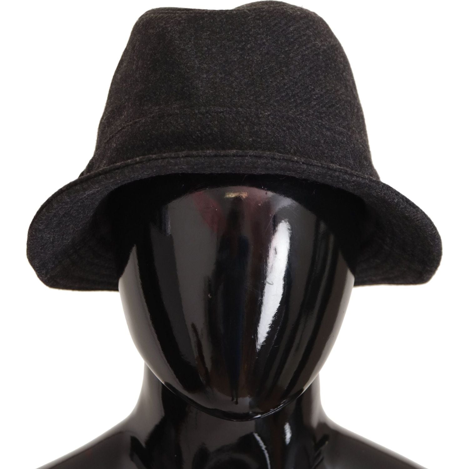 优雅的灰色羊毛和羊绒毡帽