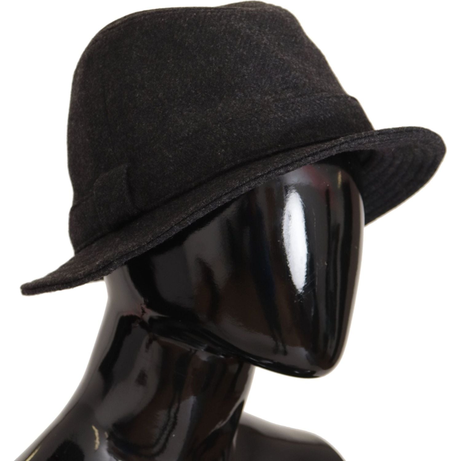 优雅的灰色羊毛和羊绒毡帽