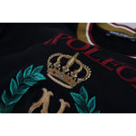 Dolce & Gabbana Black Cotton Embroidered Crewneck T-shirt TSH8106- 44
