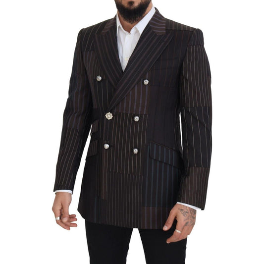 Dolce & Gabbana Multicolor Patchwork Stripes SICILIA Blazer JKT3439 - 50