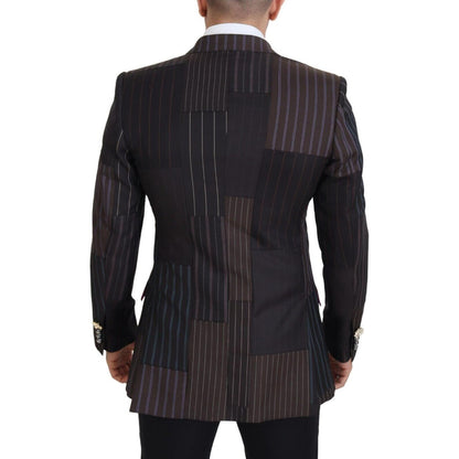 Dolce & Gabbana Multicolor Patchwork Stripes SICILIA Blazer