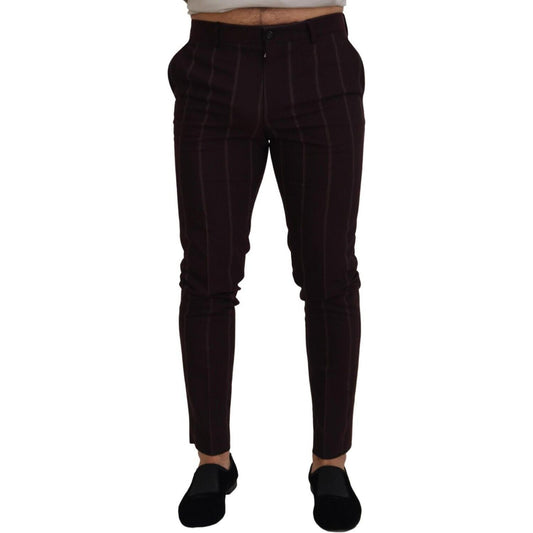 Dolce & Gabbana Elegant Brown Wool Blend Trousers Dolce & Gabbana Black