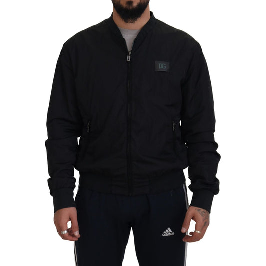 Dolce & Gabbana Elegant Black Bomber Jacket Dolce & Gabbana Black