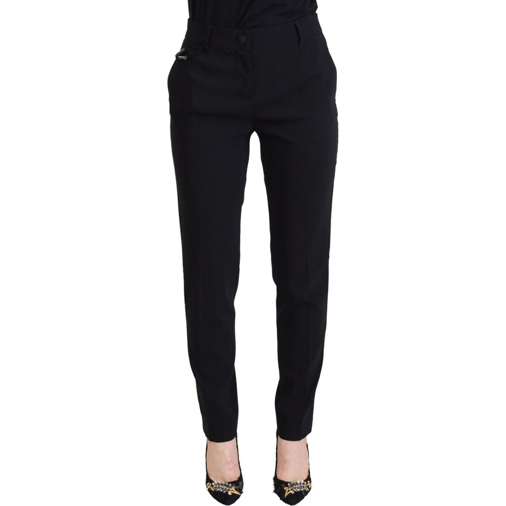 Dolce & Gabbana Black High Waist Women Pants PAN73075 - 36
