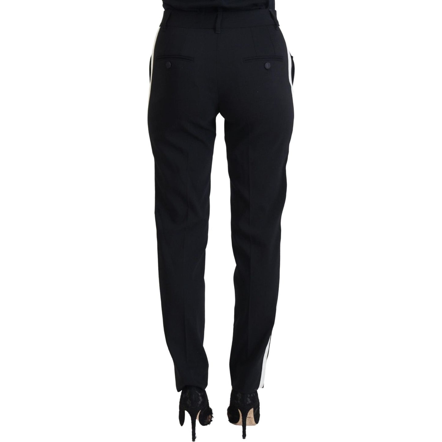 Dolce & Gabbana Black High Waist Women Pants PAN73075 - 36