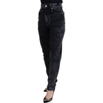 Dolce & Gabbana Black Washed Cotton High Waist Denim Jeans PAN73122 - 40