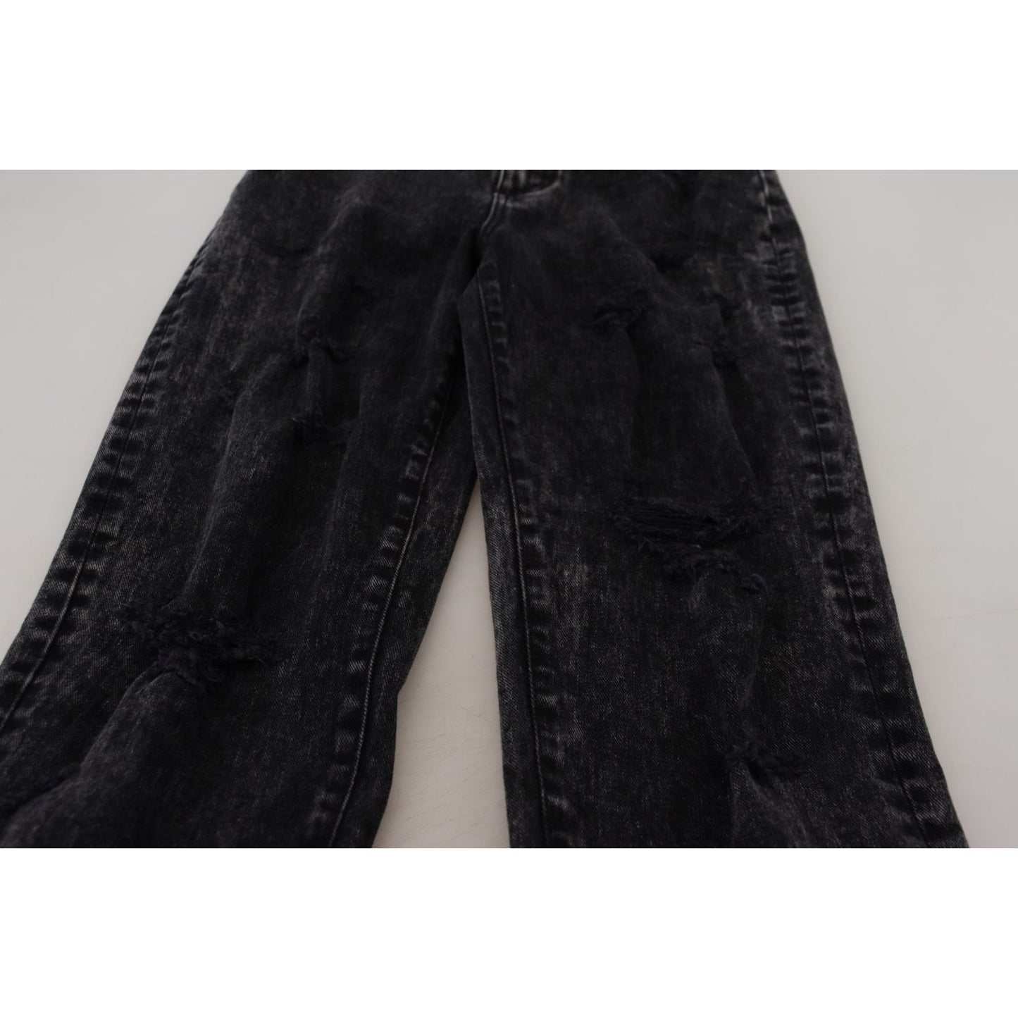 Dolce & Gabbana Black Washed Cotton High Waist Denim Jeans PAN73122 - 40